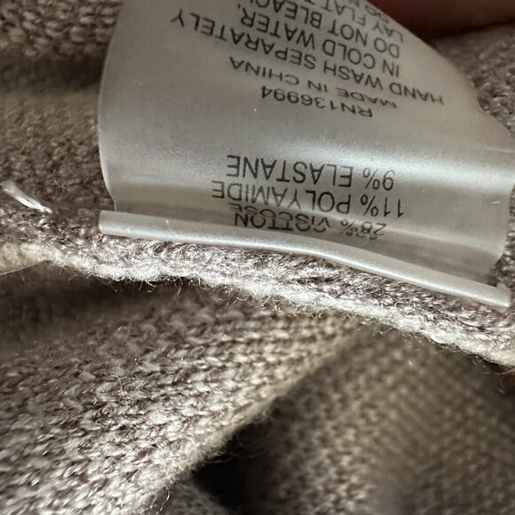 Sioni Large Open Front Longline Soft Cardigan Brown Cozy Minimalist Cotton - Picture 12 of 12